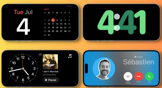 江边乡苹果手机维修分享iOS17横屏充电待机显示有什么好处 