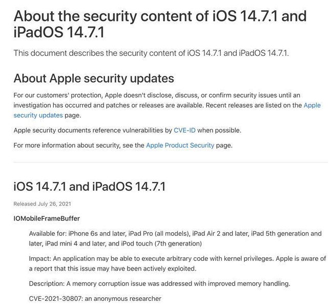 江边乡苹果手机维修分享iOS 14.7.1 正式版更新内容及升级方法 